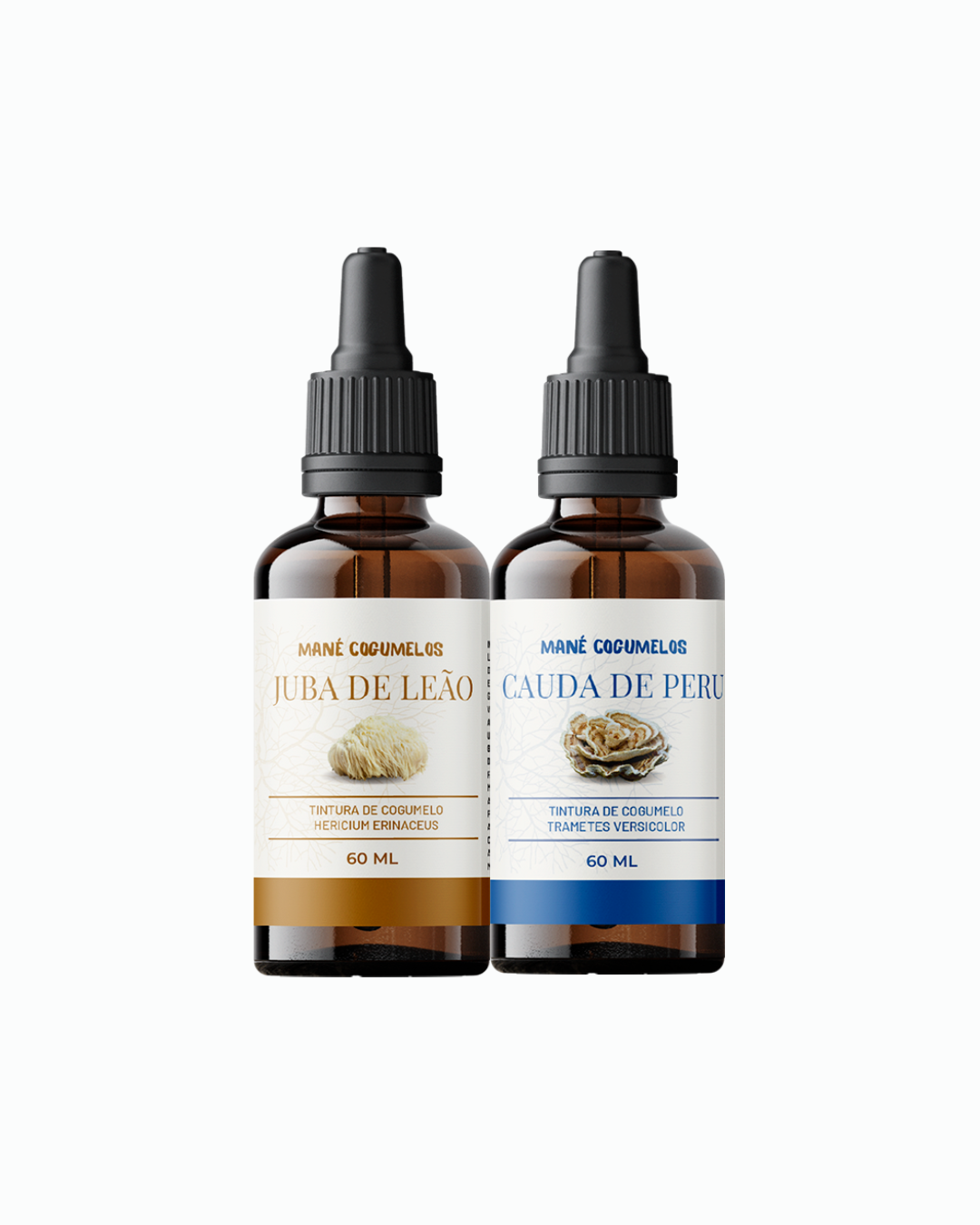 Kit 2 unidades de 60ml - Juba de Leão + Cauda de Peru