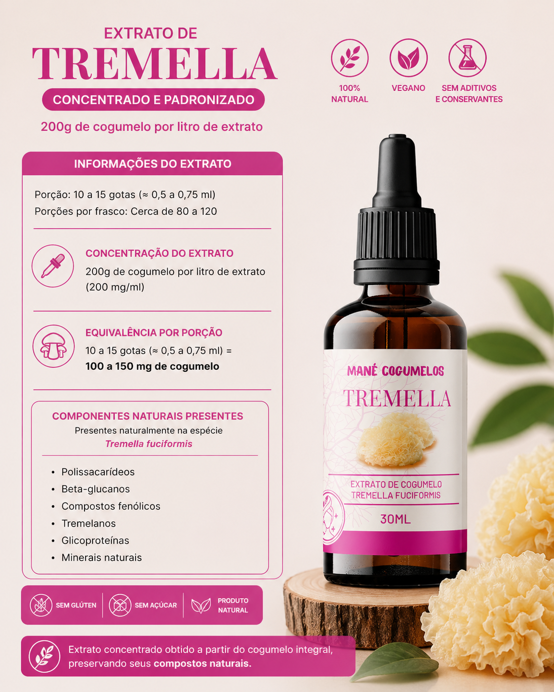 Extrato 30ml - Cogumelo Tremella - Imagem 2