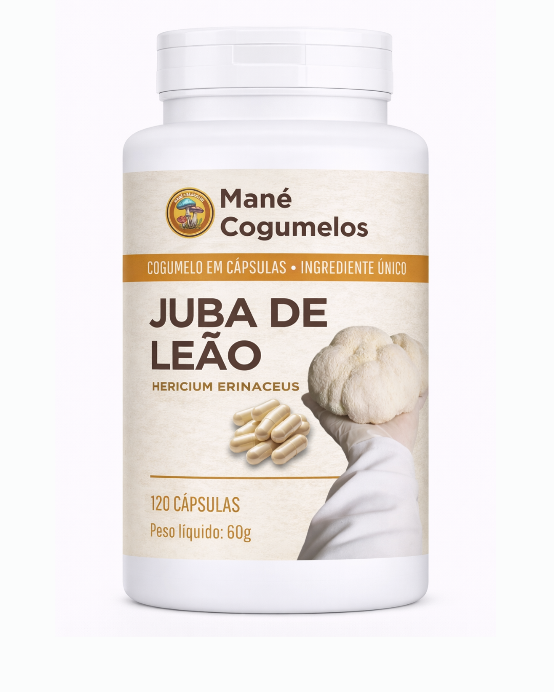 Juba de Leão em cápsulas