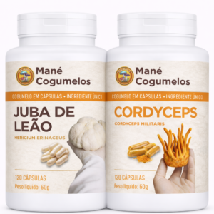Kit Juba de leão + Cordyceps 120 Cápsulas