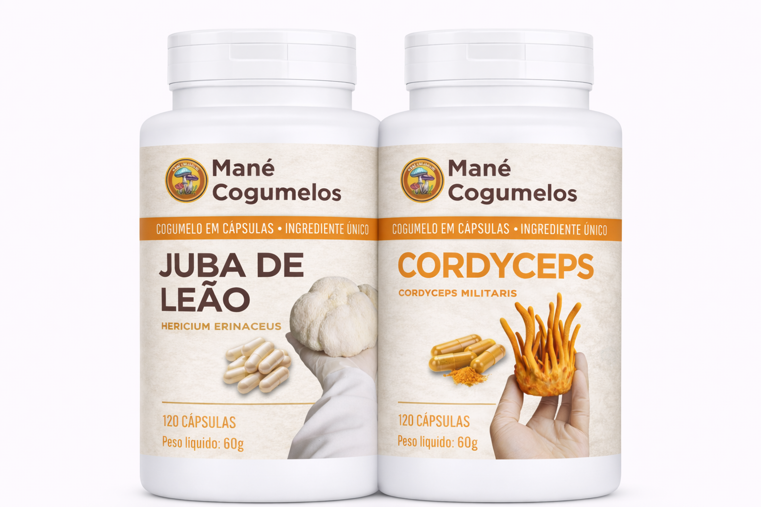 Kit Juba de leão + Cordyceps 120 Cápsulas